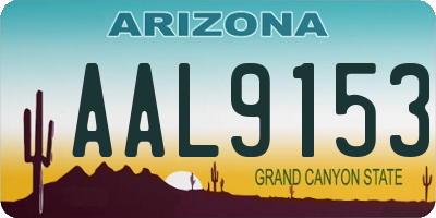 AZ license plate AAL9153