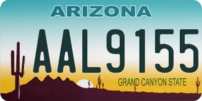 AZ license plate AAL9155