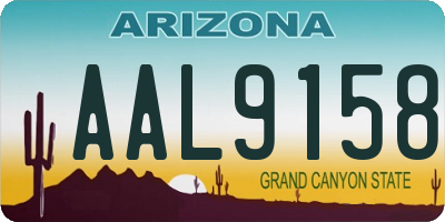 AZ license plate AAL9158