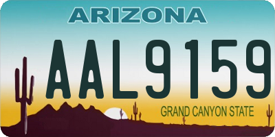 AZ license plate AAL9159