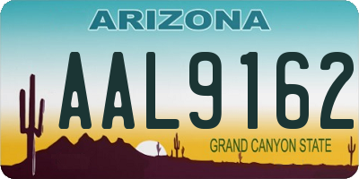 AZ license plate AAL9162