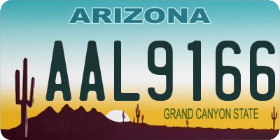 AZ license plate AAL9166
