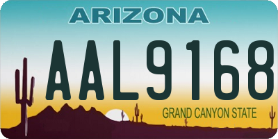 AZ license plate AAL9168