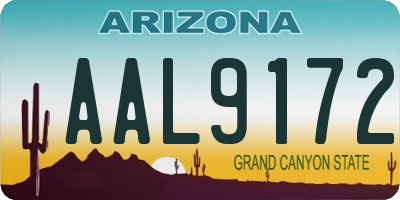AZ license plate AAL9172