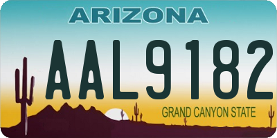 AZ license plate AAL9182
