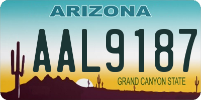 AZ license plate AAL9187