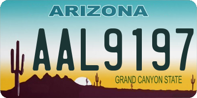 AZ license plate AAL9197