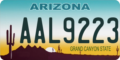 AZ license plate AAL9223