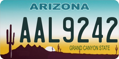 AZ license plate AAL9242