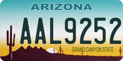 AZ license plate AAL9252