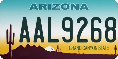 AZ license plate AAL9268