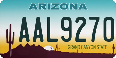 AZ license plate AAL9270