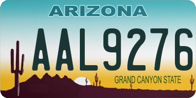 AZ license plate AAL9276