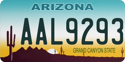 AZ license plate AAL9293