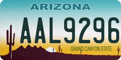 AZ license plate AAL9296