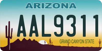 AZ license plate AAL9311