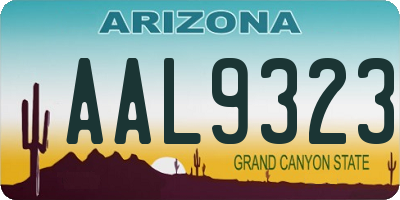 AZ license plate AAL9323