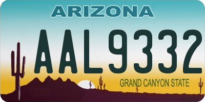 AZ license plate AAL9332