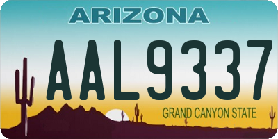 AZ license plate AAL9337
