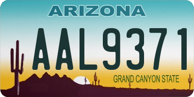 AZ license plate AAL9371