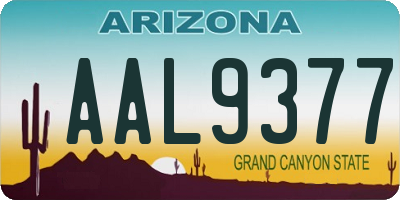 AZ license plate AAL9377