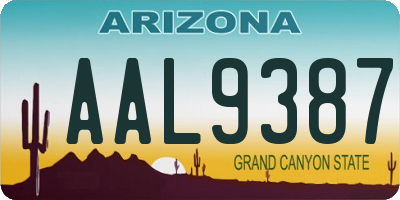AZ license plate AAL9387
