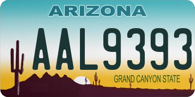 AZ license plate AAL9393