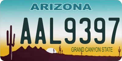 AZ license plate AAL9397
