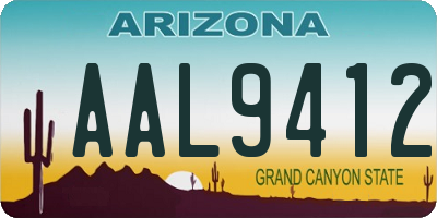 AZ license plate AAL9412