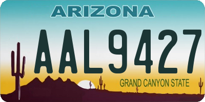 AZ license plate AAL9427