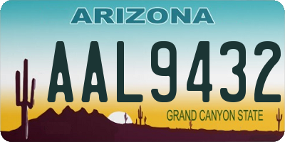 AZ license plate AAL9432