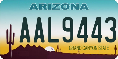 AZ license plate AAL9443
