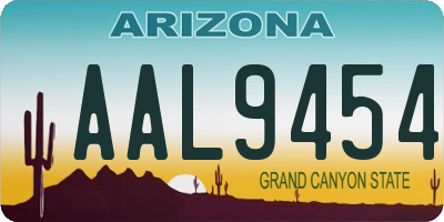 AZ license plate AAL9454