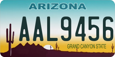 AZ license plate AAL9456