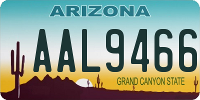 AZ license plate AAL9466