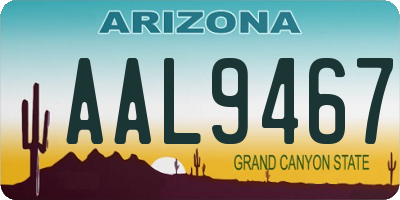 AZ license plate AAL9467