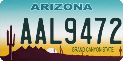 AZ license plate AAL9472
