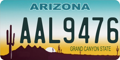 AZ license plate AAL9476