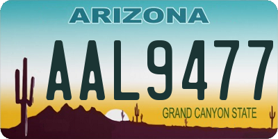 AZ license plate AAL9477