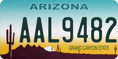 AZ license plate AAL9482