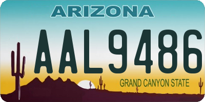 AZ license plate AAL9486