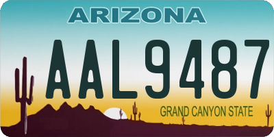 AZ license plate AAL9487