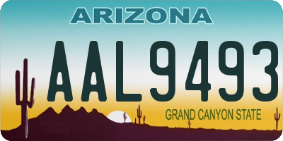 AZ license plate AAL9493