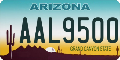 AZ license plate AAL9500