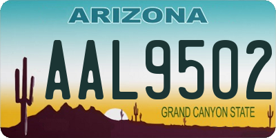 AZ license plate AAL9502