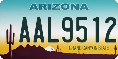 AZ license plate AAL9512