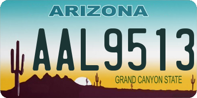 AZ license plate AAL9513