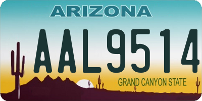 AZ license plate AAL9514