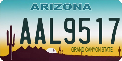 AZ license plate AAL9517