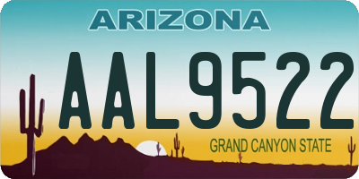 AZ license plate AAL9522